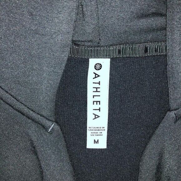 ATHLETA Purana Wrap Womens Medium Gray Green Oversized Sweatshirt Hoodie Flowy - Picture 4 of 14